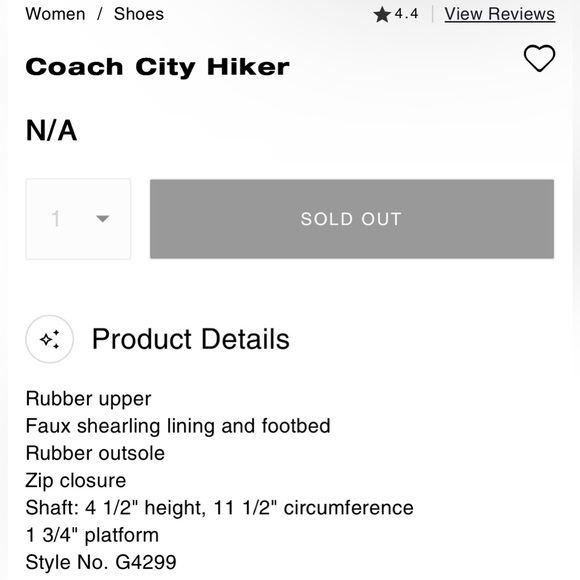 Out of stock Coach city hiker boots - Picture 11 of 17
